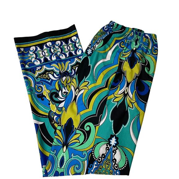 Melissa Paige XS Palazzo Pants Psychedelic Retro 70s Disco Funky Print USA - Picture 3 of 13